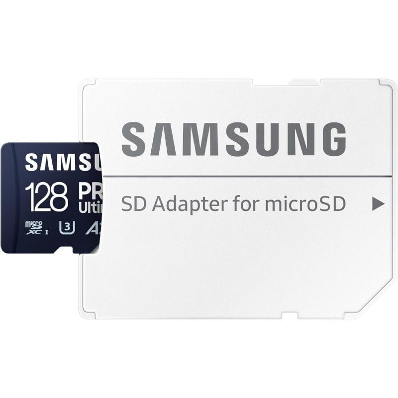 Tarjeta de Memoria Samsung Pro Ultimate 128GB microSD XC con Adaptador
Clase 10
200MBs