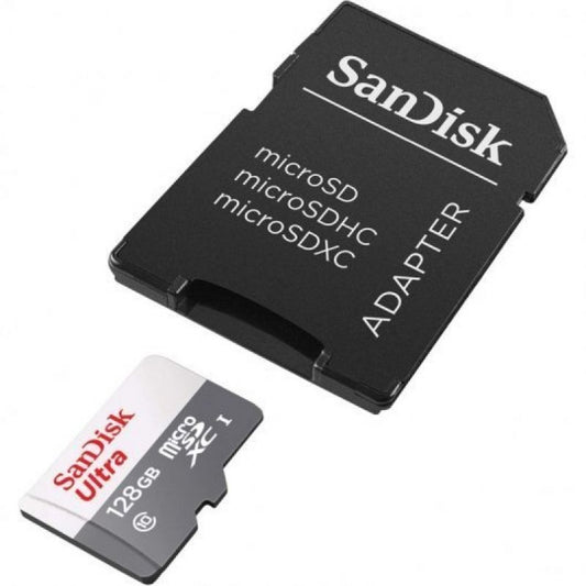 Tarjeta de Memoria SanDisk Ultra 128GB microSD XC con Adaptador
Clase 10
80MB/s