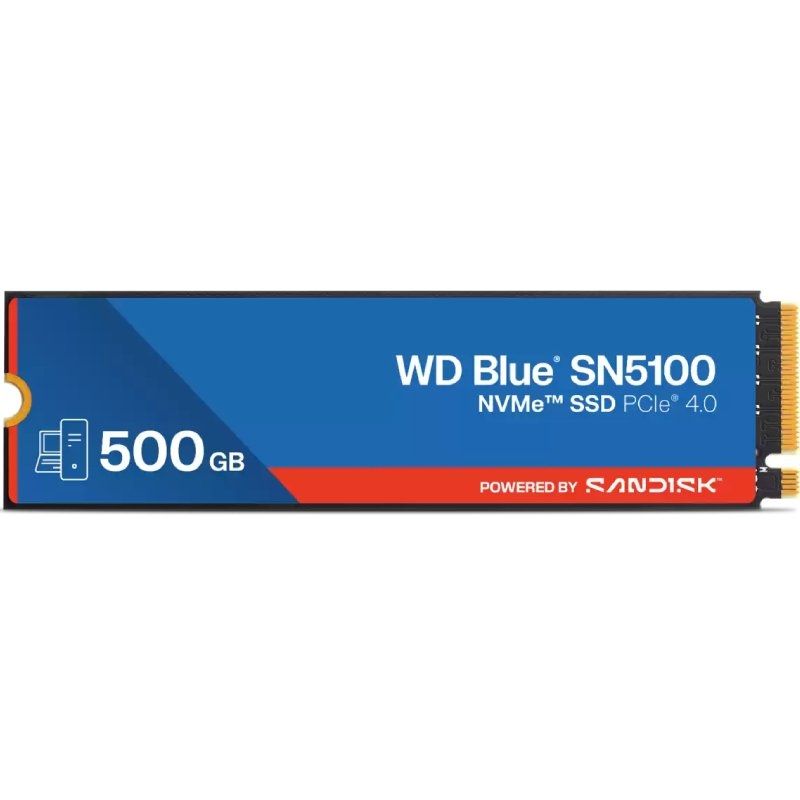 Disco SSD SanDisk WD Blue SN5100 500GB
M.2 2280 PCIe Gen4
Full Capacity