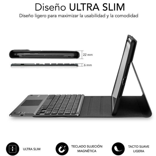 Funda con Teclado Subblim KeyTab Pro BT para Tablet iPad 10.9" 10a Gen
Negra