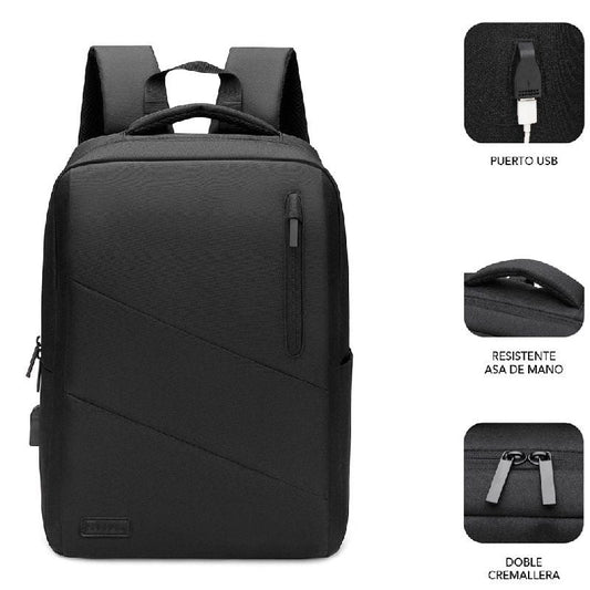 Mochila Subblim City Backpack para Portátiles hasta 15.6"
Puerto USB
Negra