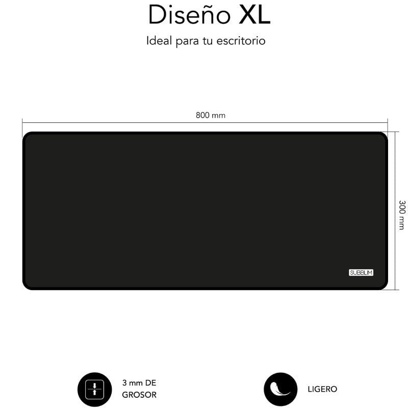Set Ratón Inalámbrico y Alfombrilla Subblim Harmony Black
hasta 1200 DPI