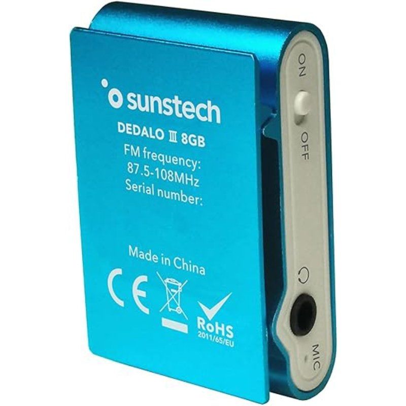 Reproductor MP3 Sunstech Dedalo III
8GB
Radio FM
Azul