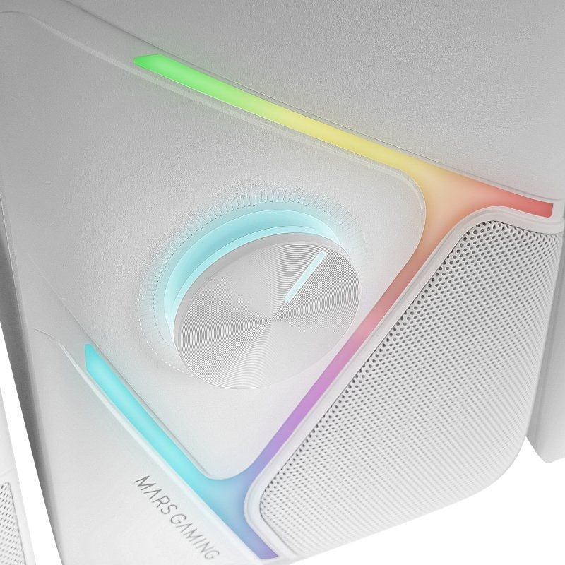 Mars Gaming Altavoces MS-H21 2.1 35W RGB Blanco