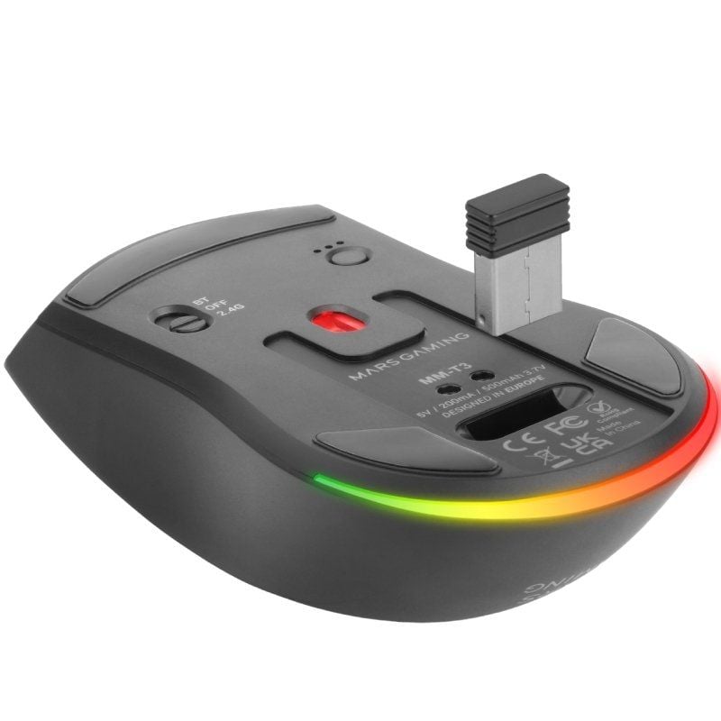 Ratón Gaming Inalámbrico Mars Gaming MM-T3
Batería recargable
Hasta 14400 DPI
