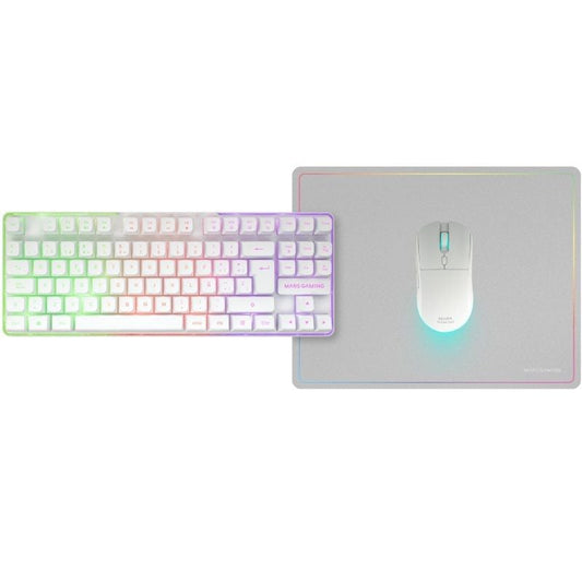 Pack Gaming Mars Gaming MCPWTKL
Teclado Inalámbrico + Ratón Inalámbrico + Alfombrilla
