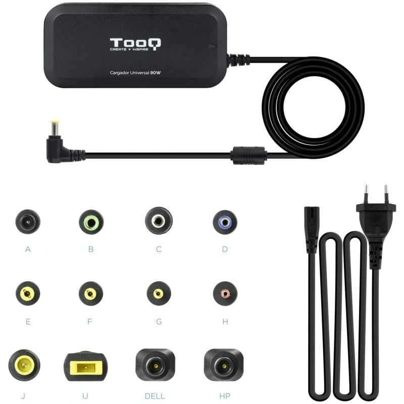Tooq Cargador portátil 90W manual 12 conectores