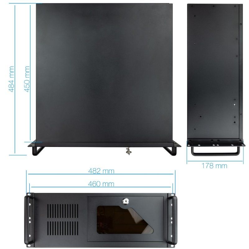 Tooq Caja RACK-406N-USB3 4U 19" ATX Sin F.A Negro