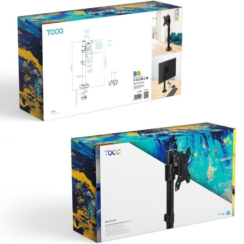 Soporte de Mesa para Monitor TooQ DB1131TN-B
Giratorio
Inclinable
hasta 8kg