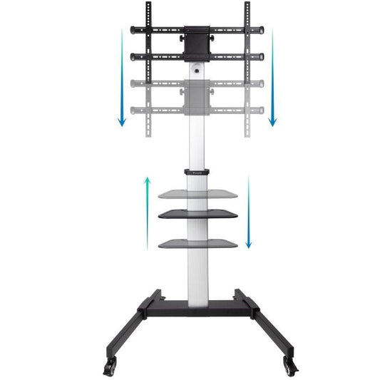 Soporte de Suelo Inclinable
Ajustable con Ruedas TooQ FS1886M-B para TV de 37-86"
hasta 50kg