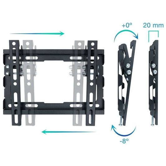 Soporte de Pared Inclinable TooQ LP1044T-B para TV de 23-43"
hasta 45kg
