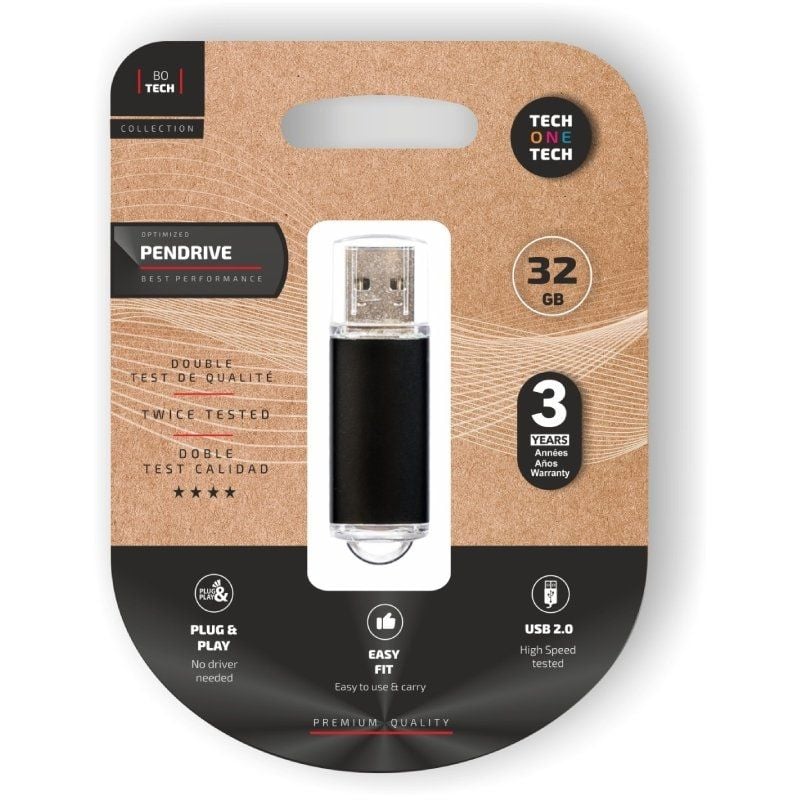 Pendrive 32GB Tech One Tech Basic USB 2.0
Negro