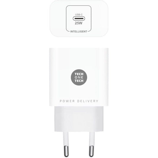 Cargador de Pared Tech One Tech TEC2264
1xUSB Tipo-C
25W
Blanco