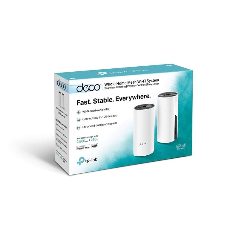 TP-Link Deco M4(2-Pack) AP AC1200 WiFi Mesh 2xGbE