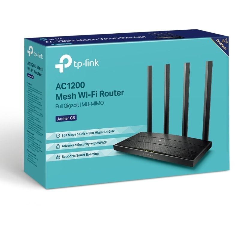 TP-Link Archer C6 Router WiFi AC1200 5xGb Dual