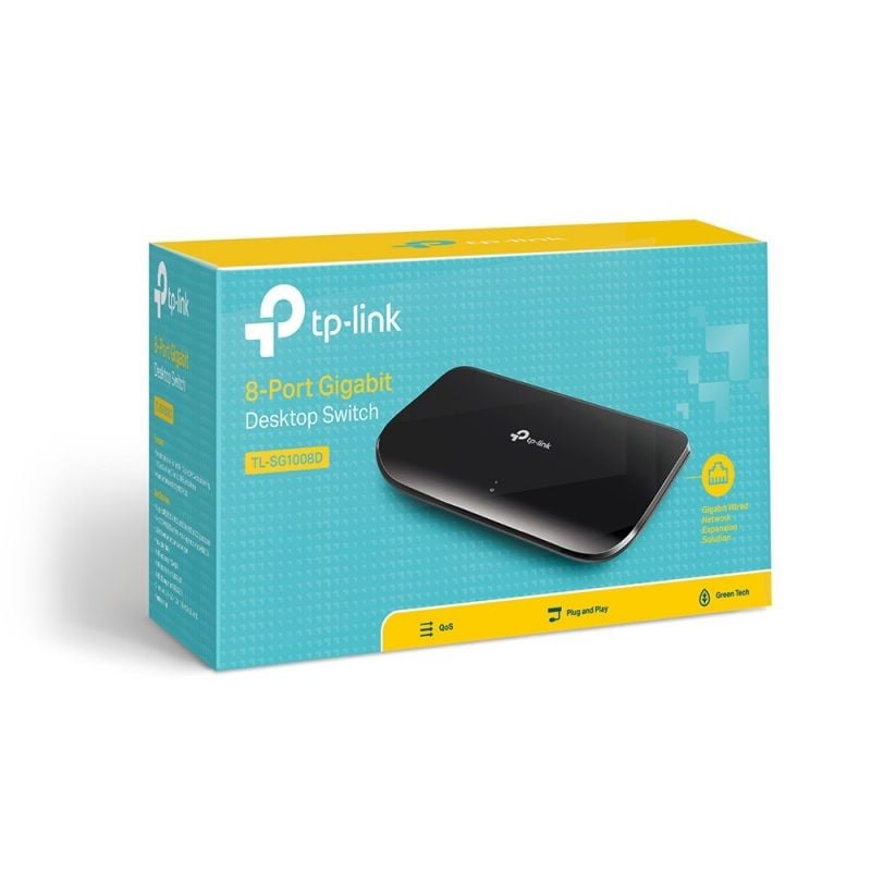 Switch TP-Link 8P GIGA 8 Puertos
RJ-45 10/100/1000