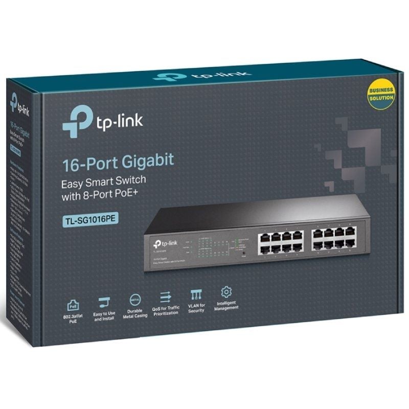 Switch TP-Link TL-SG1016PE
16 Puertos
RJ45 10/100/1000
PoE+