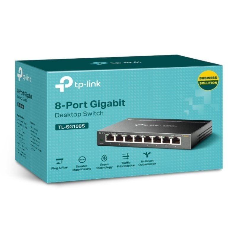 TP-Link TL-SG108S Switch 8xGB RJ45 Metal