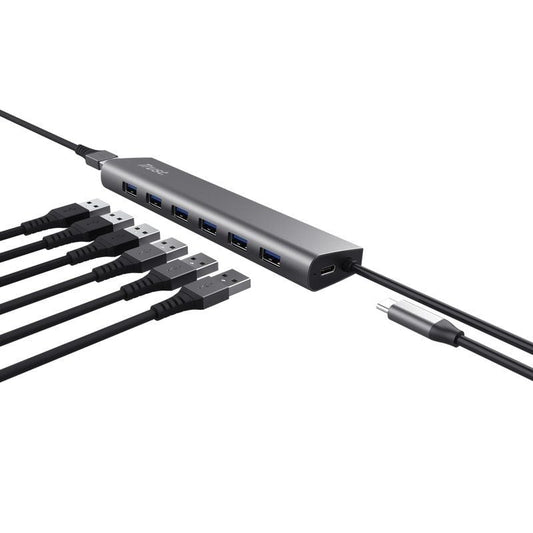 Hub USB 3.2 Gen1 Trust Halyx
7xUSB
1xUSB-C
Gris