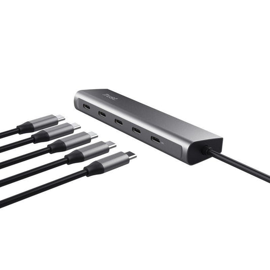 Hub USB Tipo-C Trust Halyx
4xUSB Tipo-C
1xUSB Tipo-C PD
Gris