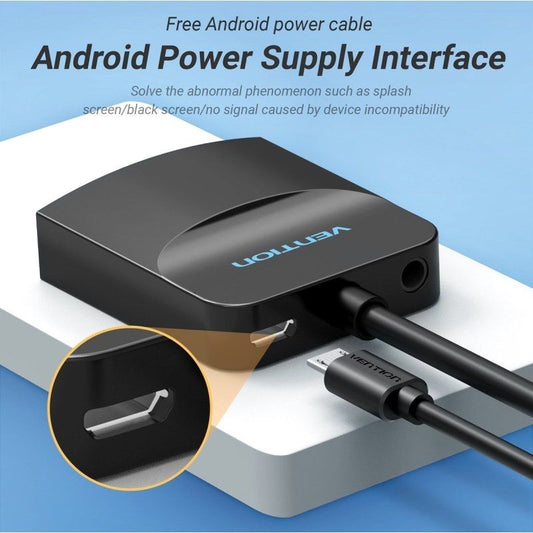 Conversor Vention 42161 HDMI Macho - VGA Hembra - Jack 3.5 Hembra
15cm
Negro