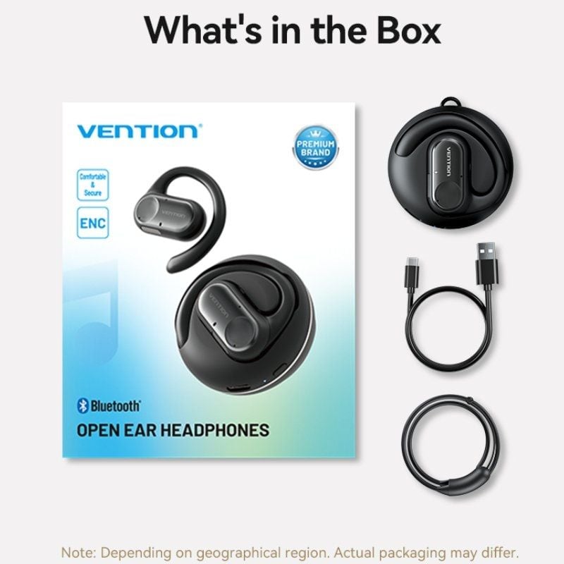 Auriculares Deportivos Bluetooth Vention Open Ear OpenBeat O11 NBPB0 con estuche de carga
Negros