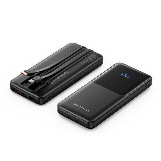 Powerbank 10000mAh Vention FHOB0
22.5W
Negra
Incluye Cable USB TIpo-C y Lightning