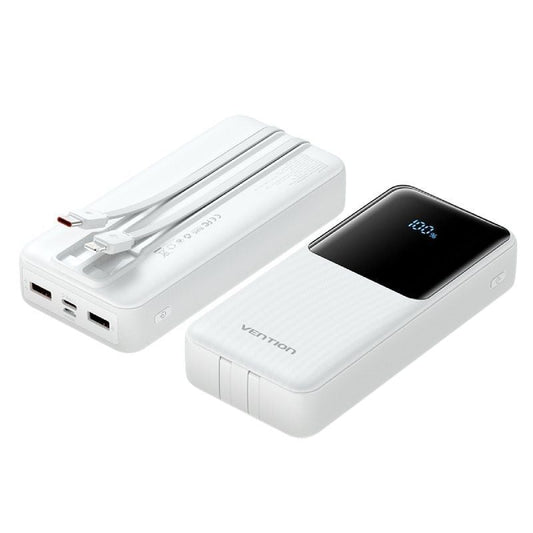 Powerbank 20000mAh Vention FHPW0
22.5W
Blanca
Incluye Cable USB TIpo-C y Lightning