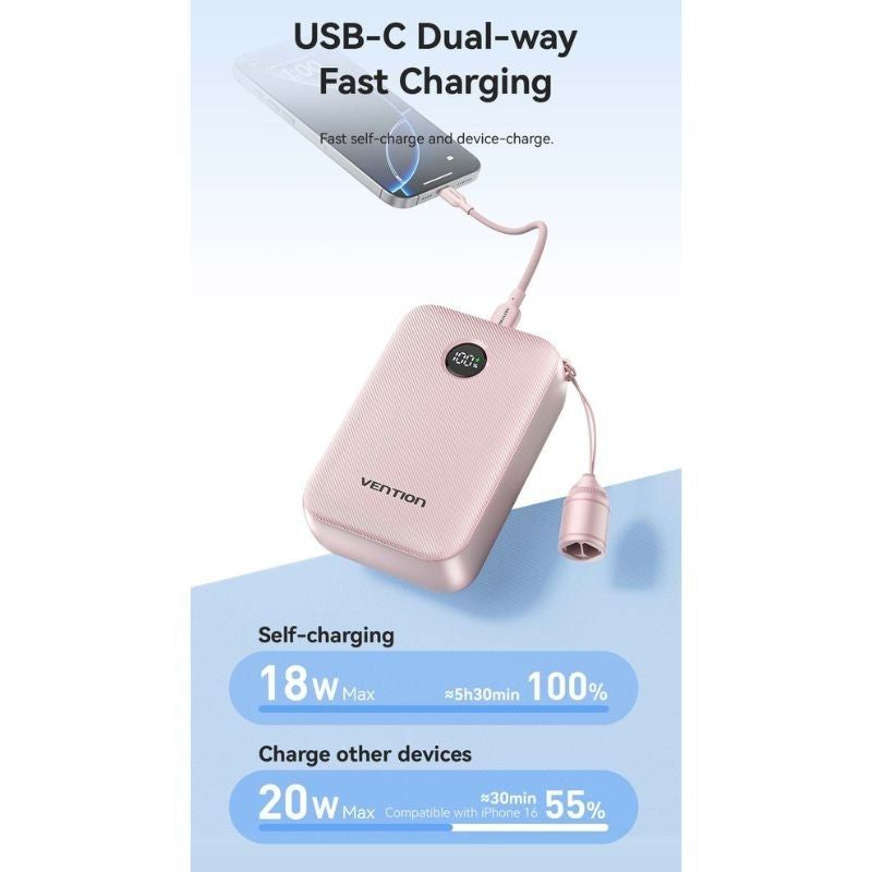 Powerbank 20000mAh Vention FKBN0-C
22.5W
Beige