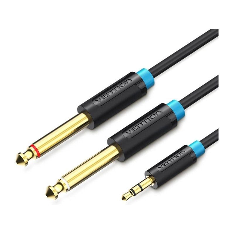 Cable Estéreo Vention BACBG
Jack 3.5 Macho - 2x Jack 6.5 Macho
1.5m
Negro
