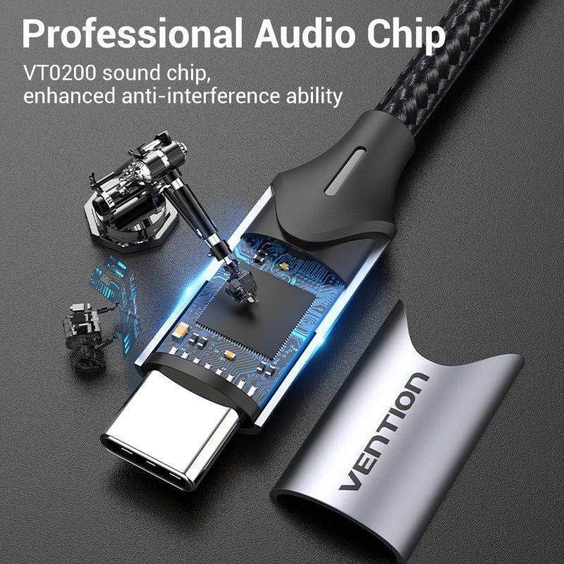 Cable Conversor USB Tipo-C Vention BGPHY
USB Tipo-C Macho - 2x Jack 3.5 Hembra
30cm
Gris