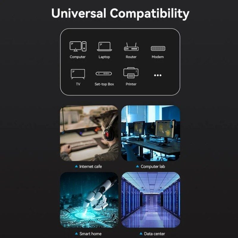 Cable de Red RJ45 SFTP Vention IKKBI Cat.8
3m
Negro