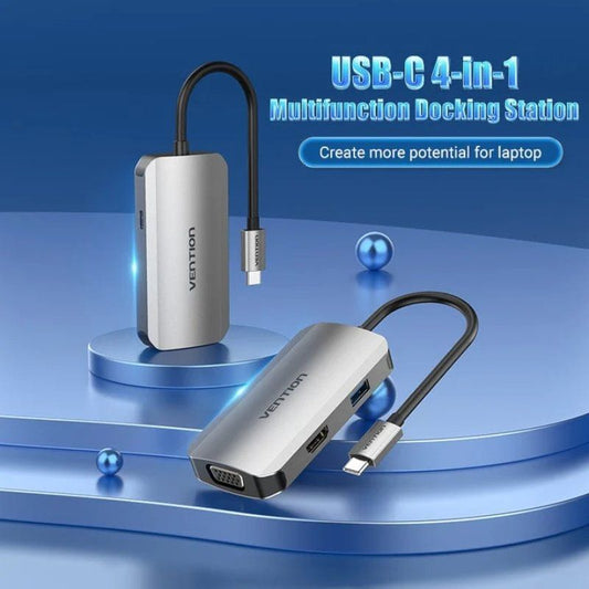 Docking USB Tipo-C Vention TOAHB
1xHDMI 4K
1xVGA
1xUSB
1xUSB Tipo-C PD
Gris