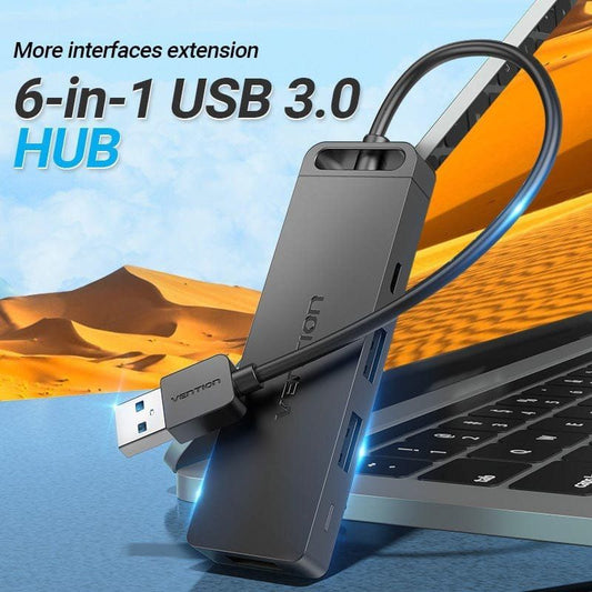 Hub USB 3.0 Vention CHVBB
3xUSB
1xMicroUSB PD
1xLector Tarjetas
