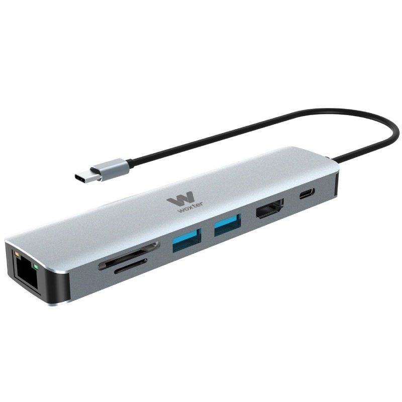 Docking USB Tipo-C Woxter PE26-181
1xHDMI 4K
2xUSB
1xLector de Tarjetas
1xRJ45
1xMicroUSB
Gris