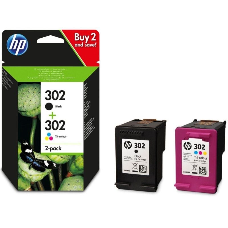 HP Cartucho Multipack 302 Negro+ Color