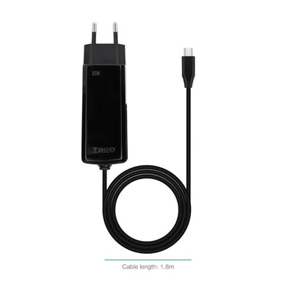 Tooq Cargador portátil GAN USB-C PD 65W Cúbico