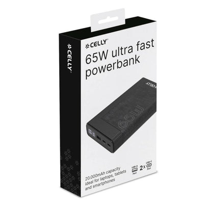 Celly Powerbank PD65W 20000 mAh 65w EVO Negra