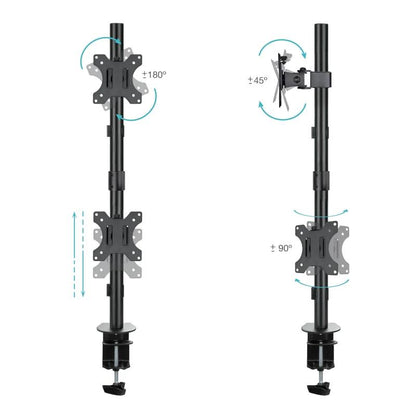 Tooq DB1233TNV-B Soporte mesa 2 brazos vertical