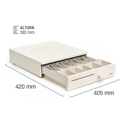 iggual Cajón portamonedas IRON-30W 42cm 5+5 blanco