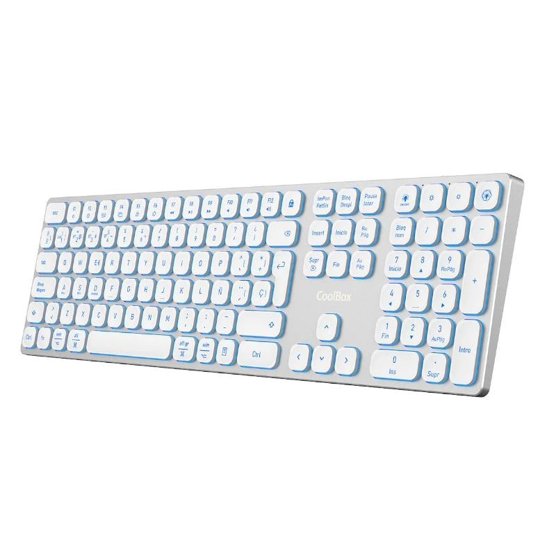 Coolbox Teclado Inal.Retroil. MOONLIGHT B431 Blanc