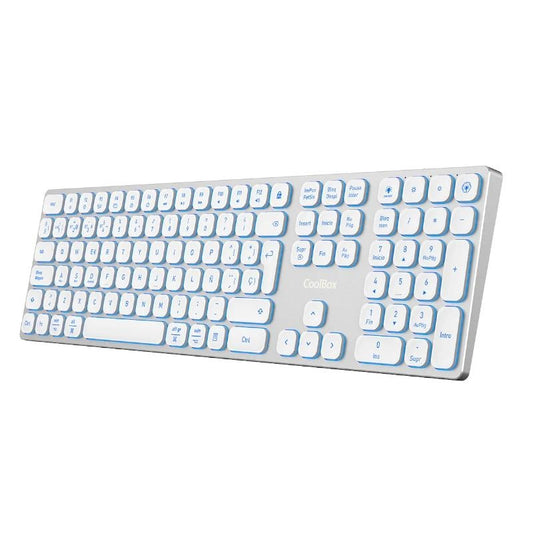Coolbox Teclado Inal.Retroil. MOONLIGHT B431 Blanc