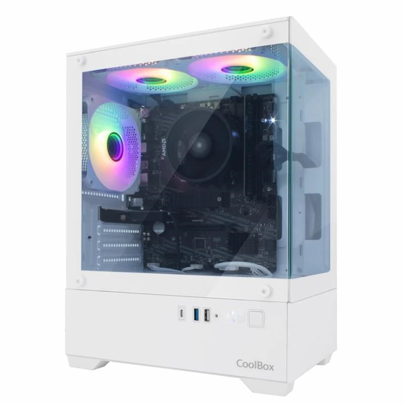 Coolbox Caja Gaming MATX GM200 V.Lite ARGB S.FTE B
