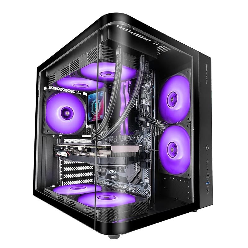 MARS GAMING Semitorre ATX MCCURV negra