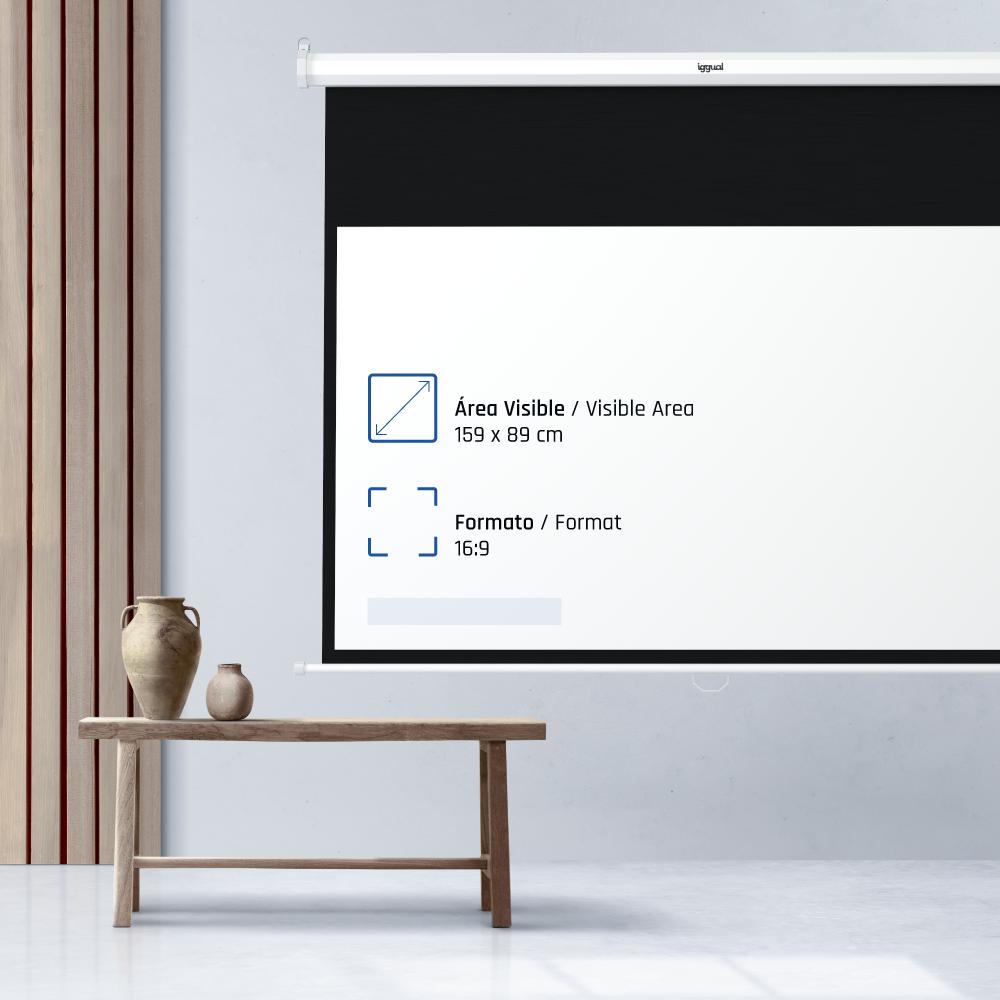 iggual Pantalla manual 16:9 72" 159x89 cm