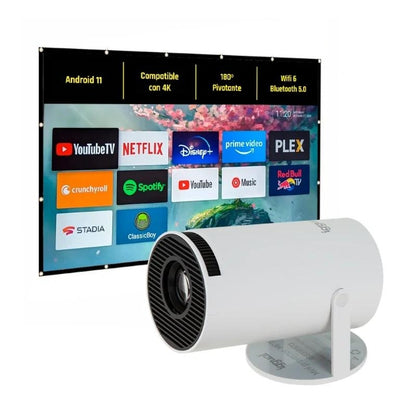 iggual Pack mini proyector + pantalla 120" plegabl