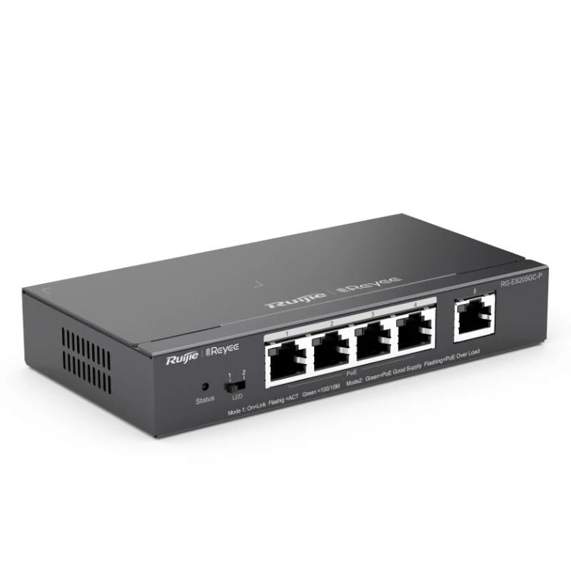 Reyee Switch 5xGb RJ45 (4 PoE/POE+) 54W Steel