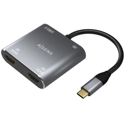 Conversor USB Tipo-C Aisens A109-0625
2x HDMI 4K SST MST Hembra - USB Tipo-C Macho - USB Hembra - USB Tipo-C Hembra