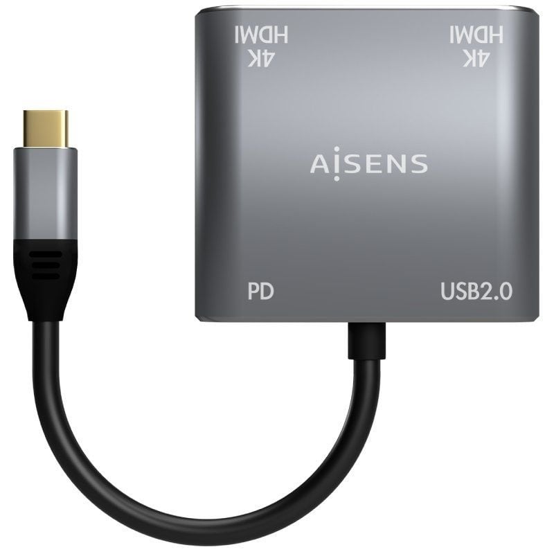 Conversor USB Tipo-C Aisens A109-0625
2x HDMI 4K SST MST Hembra - USB Tipo-C Macho - USB Hembra - USB Tipo-C Hembra