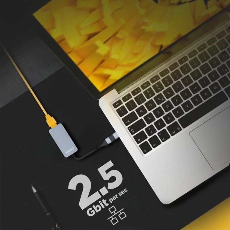 Adaptador USB - USB Tipo-C - RJ45 Aisens A109-0710
2500Mbps